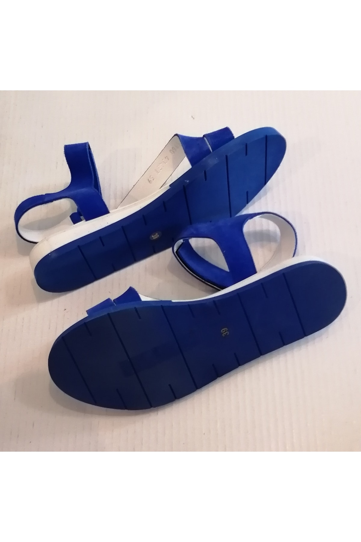 صندل زنانه آبی Matraş | 5572071 اورجینال - تصویر 5