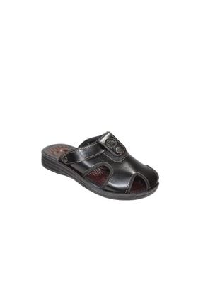 Erkek Siyah Önü Kapalı Comfort Taban Terlik Sandalet YKA11658