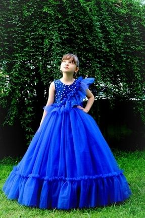 Mavi Prenses Çocuk Elbise ÇTN09