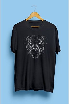 Siyah Beyaz Cizgi Köpek Hayvan Sevgisi Tasarım Baskılı Unisex Tişört YQYQ1902T