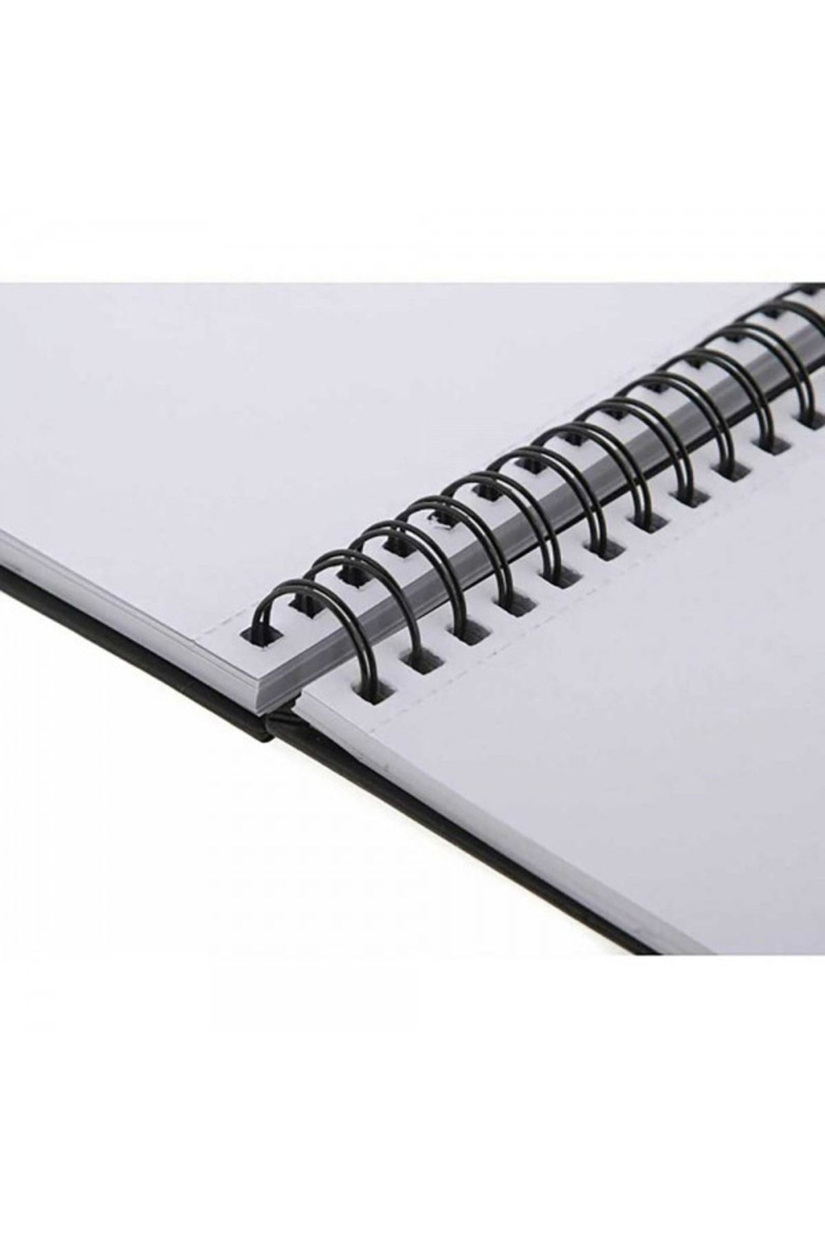 Winsor Newton-Winsor & Newton : Black Hard Covered Spiral Sketchbook : 170 Gr (50 Sheets) : A5 3