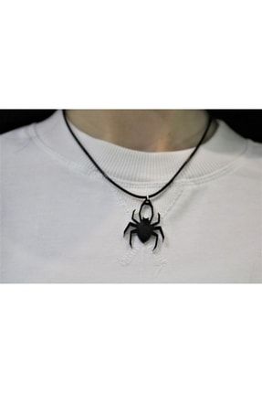Trend Model Gotik Ağ Canavarı Örümcek Pleksi Akrilik Siyah Unisex Kolye TBDYG000055