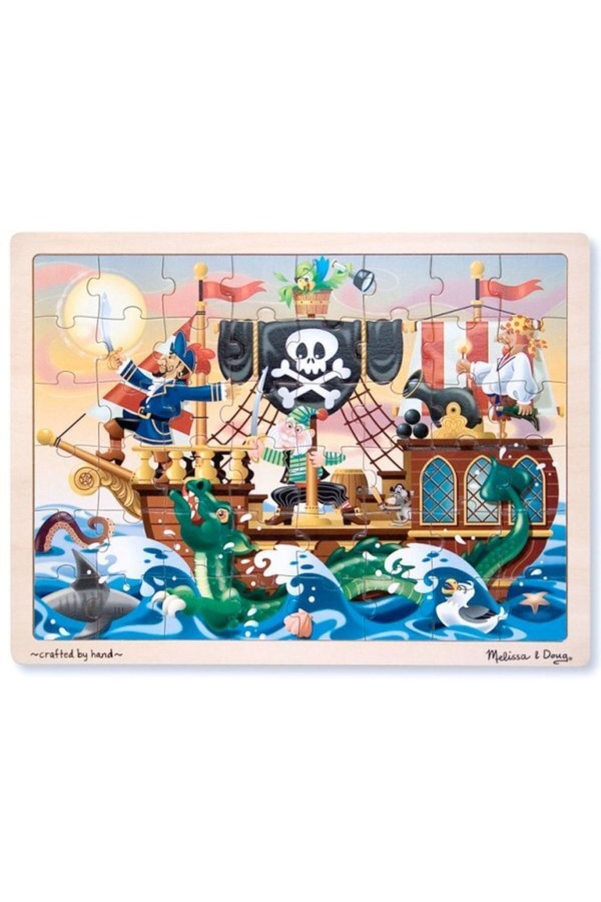 اسباب بازی های چوبی چند رنگ Melissa Doug 48 قطعه ypbz دزدان دریایی Melissa & Doug