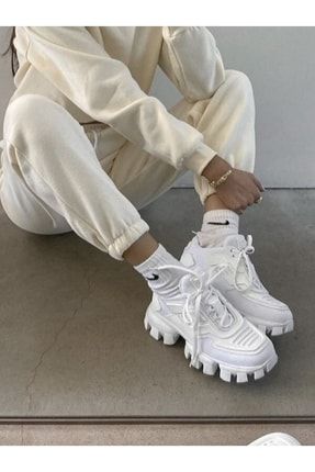 Yanı Beyaz Yüksek Taban Kadın Sneakers Ayakkabı pa1111
