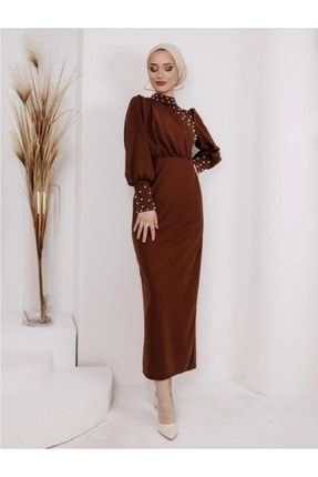 Kadın Inci Detaylı Özel Gün Elbisesi Sndma-3242xa