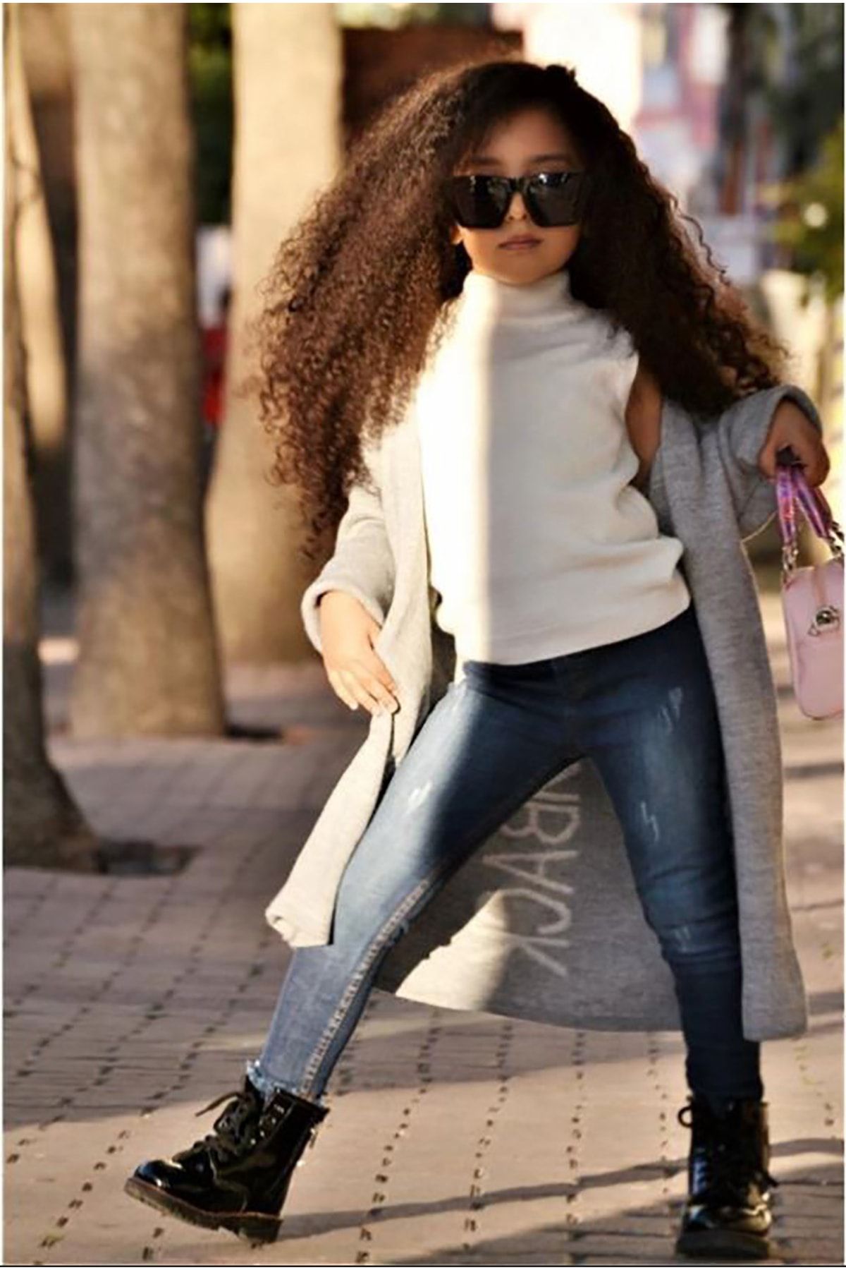 Kids gray cardigan on sale