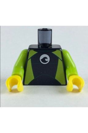 Moc Custom Minifigür Minifigure Gövde Torso Fıstık Yeşili Mayo Dalgıç torsomayodalgıç