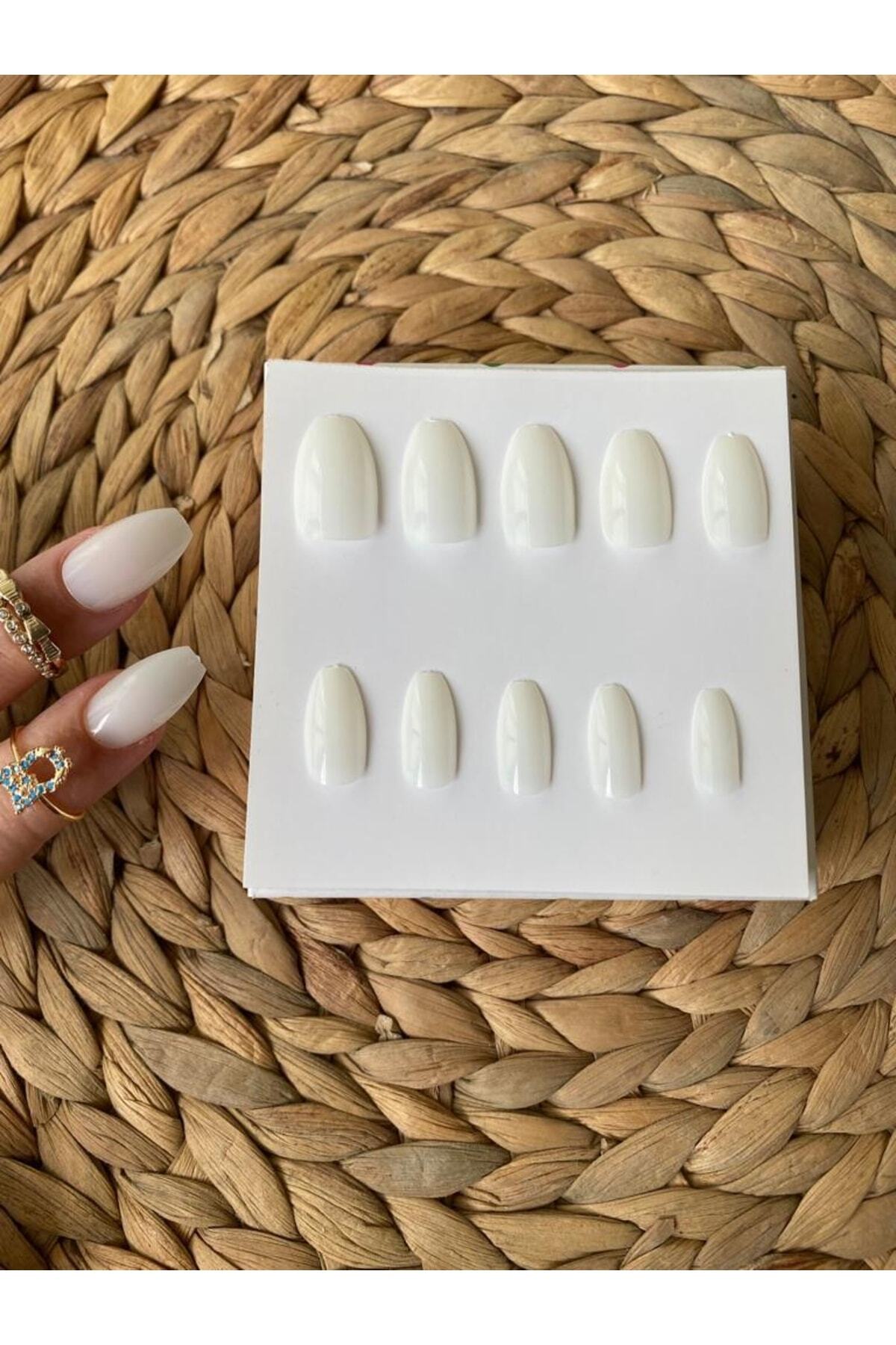 20 Adet Naturel Coffin Takma Tırnak — صورتی PRD54 — تصویر 2 از 2