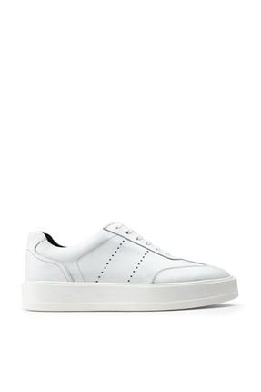 Hakiki Deri Beyaz Sneaker Erkek Ayakkabı 01881MSYHP02