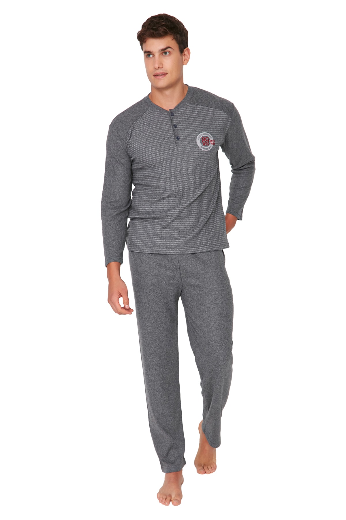 Trendyol Collection Pyjama Grau Print