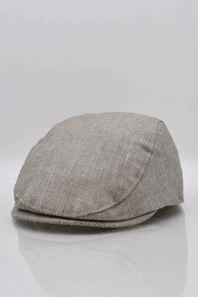 Erkek Keten Yazlık Kasket Şapka Koyu Bej TXE9CEF60B210
