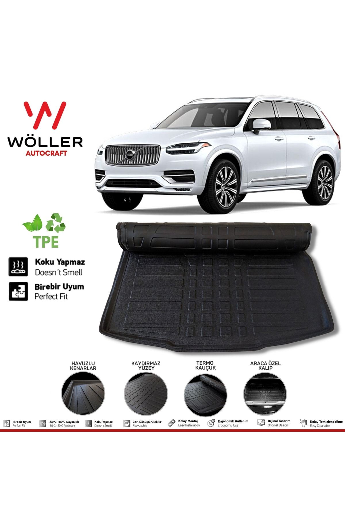 Багажный пул Wöller Volvo Xc90 после 2016 г. 3d Ultraflex Flexible wöllerultraflex159