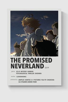 The Promised Neverland Anime Info Card Bilgi Kartı Minimalist Poster DUOFG200590