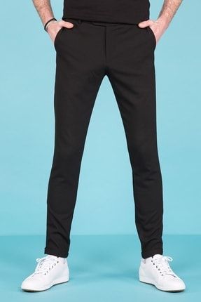 Siyah Italyan Kesim Kumaş Pantolon NFTY-22