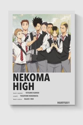 Nekoma High Haikyuu!! Anime Info Card Bilgi Kartı Minimalist Poster DUOFG200930
