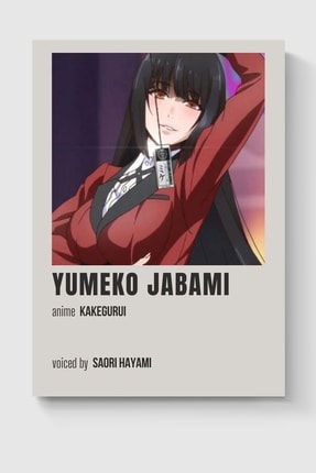 Yumeko Jabami Anime Karakter Info Card Bilgi Kartı Minimalist Poster DUOFG200873
