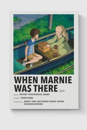 When Marnie Was There Studio Ghibli Anime Info Card Bilgi Kartı Minimalist Poster DUOFG200994