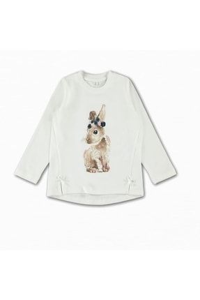 Kız Çocuk Tavşan Baskılı T-shirt NI00131806511