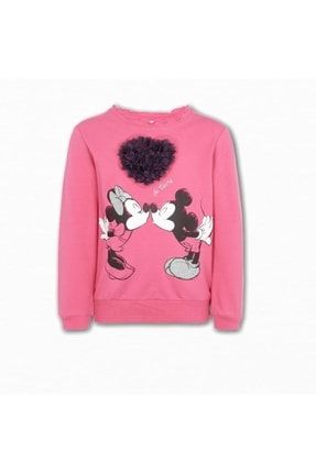Kız Çocuk Disney Minnie Mickey Love Baskılı Sweatshirt NI0013168919