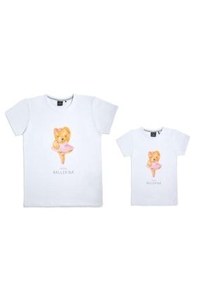 Mia Festa Exclusive Little Ballerina Ayıcıklı Yetişkin Minime T-shirt MF0000002055