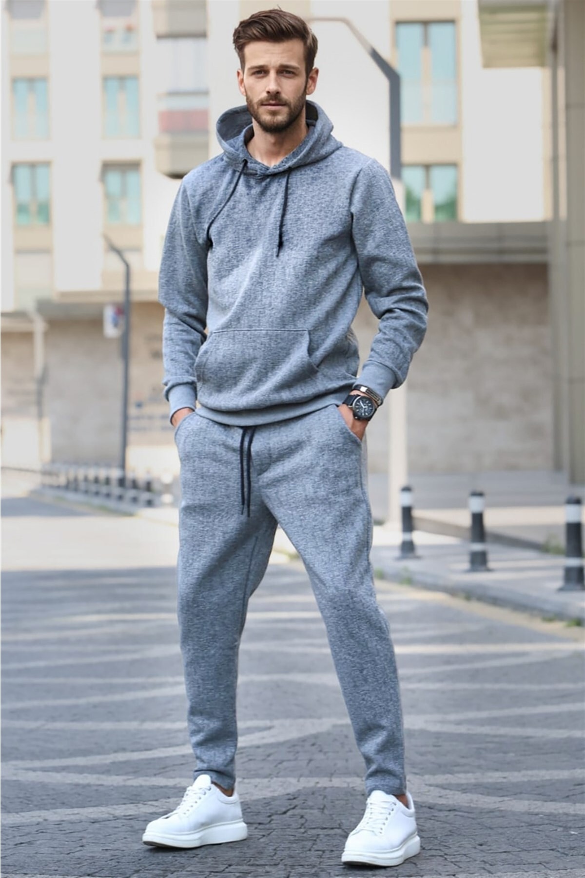 ست لباس ورزشی پایه کلاهدار Ecru