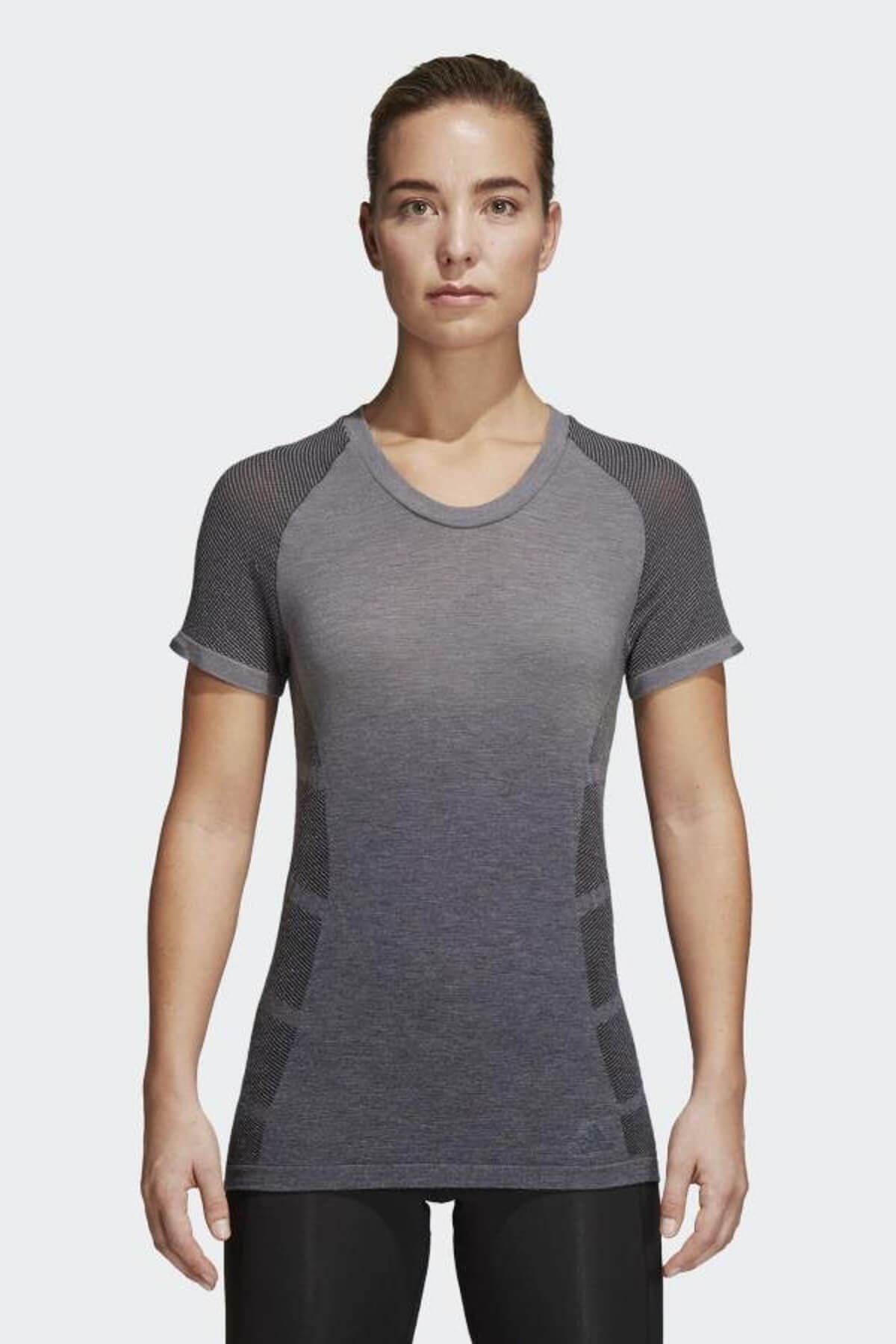 adidas Ultra Wool T W Keçi Tüyü Kadın Tişört - Cf6003 Gri