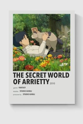 The Secret World Of Arrietty Studio Ghibli Anime Info Card Bilgi Kartı Minimalist Poster DUOFG201000