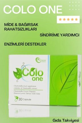 Mide Ve Bağırsak Sağlığı Için Takviye Gıda Kapsülü Colo One 60 Kapsül COL00025