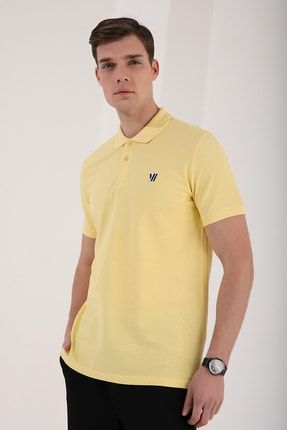 Klasik Polo Yaka Sarı Erkek Tshirt T08ER-87768