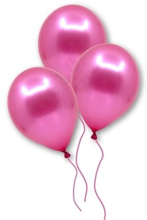 Fuşya Renkli Metalik Balon 10 Adet 30 Cm Lateks Parti Konsept Temalı Ruby Renginde Doğum Günü Balonu METALIKBALON10