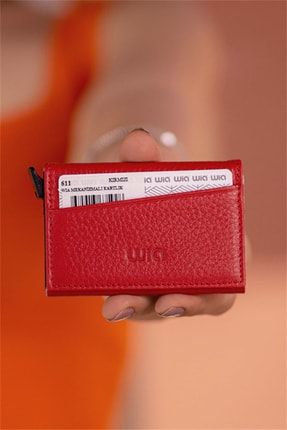 Unisex Mekanizmalı Kartlık 611-kırmızı 611.0003