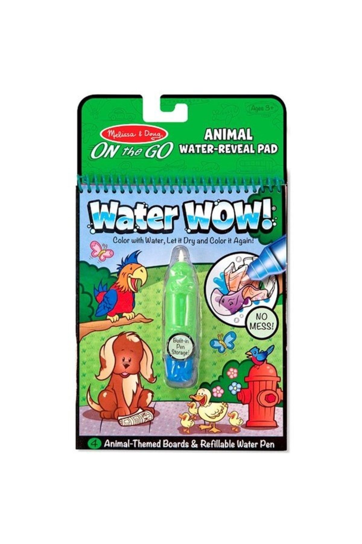 اسباب بازی های چوبی چند رنگ Melissa Doug کتاب آمیزی M D Wow Wow! حیوانات Melissa & Doug
