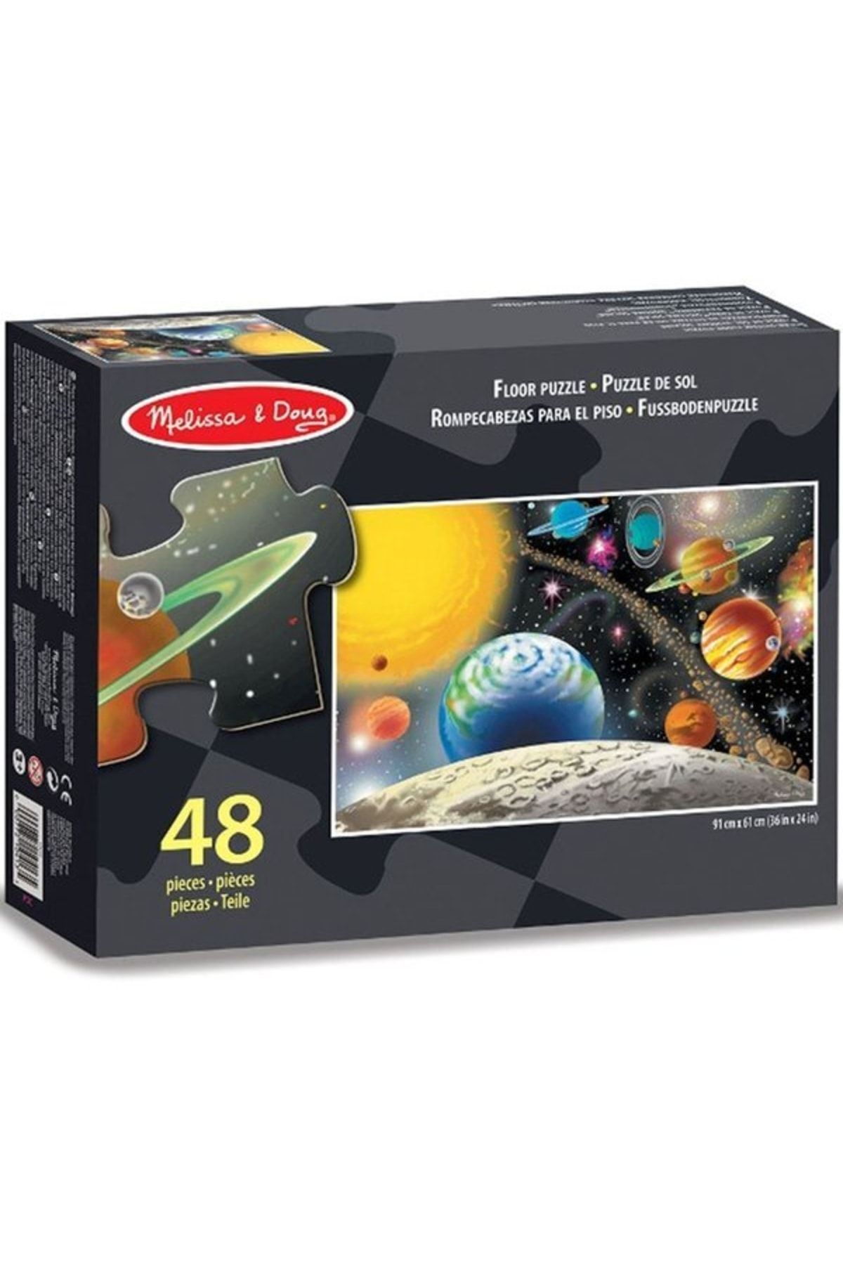 اسباب بازی های چوبی چند رنگ Melissa Doug Giant Place Ypbzu منظومه شمسی 48 قطعه Melissa & Doug