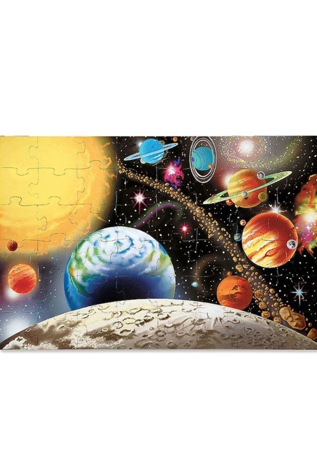 اسباب بازی های چوبی چند رنگ Melissa Doug Giant Place Ypbzu منظومه شمسی 48 قطعه Melissa & Doug