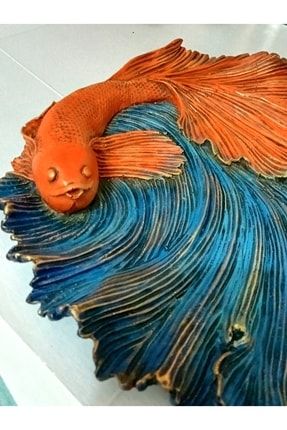 Balık Tabak Dekoratif Aksesuar El Boyama Obje 162