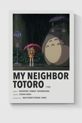 My Neighbor Totoro Studio Ghibli Anime Info Card Bilgi Kartı Minimalist Poster DUOFG201042