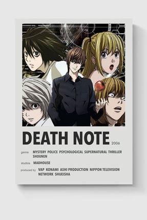 Death Note Anime Info Card Bilgi Kartı Minimalist Poster DUOFG200424