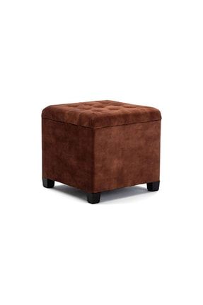 Sandıklı Kare Puf Bench Kahverengi Renk Düğmeli Şık Ev Mobilyaları Koltuk Sandalye Sehpa bilginpuf1