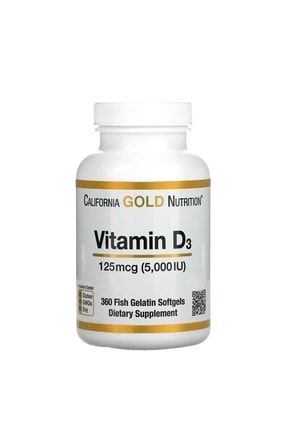 Vitamin D3, 125 Mcg (5000 İU) 360 Soft Kapsül Skt: 03/2024 D3Vitamin