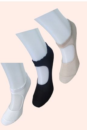 Bayan 3'lü Yoga Plates Ve Spor Çorabı Taban Altı Kaydırmaz ercey17106