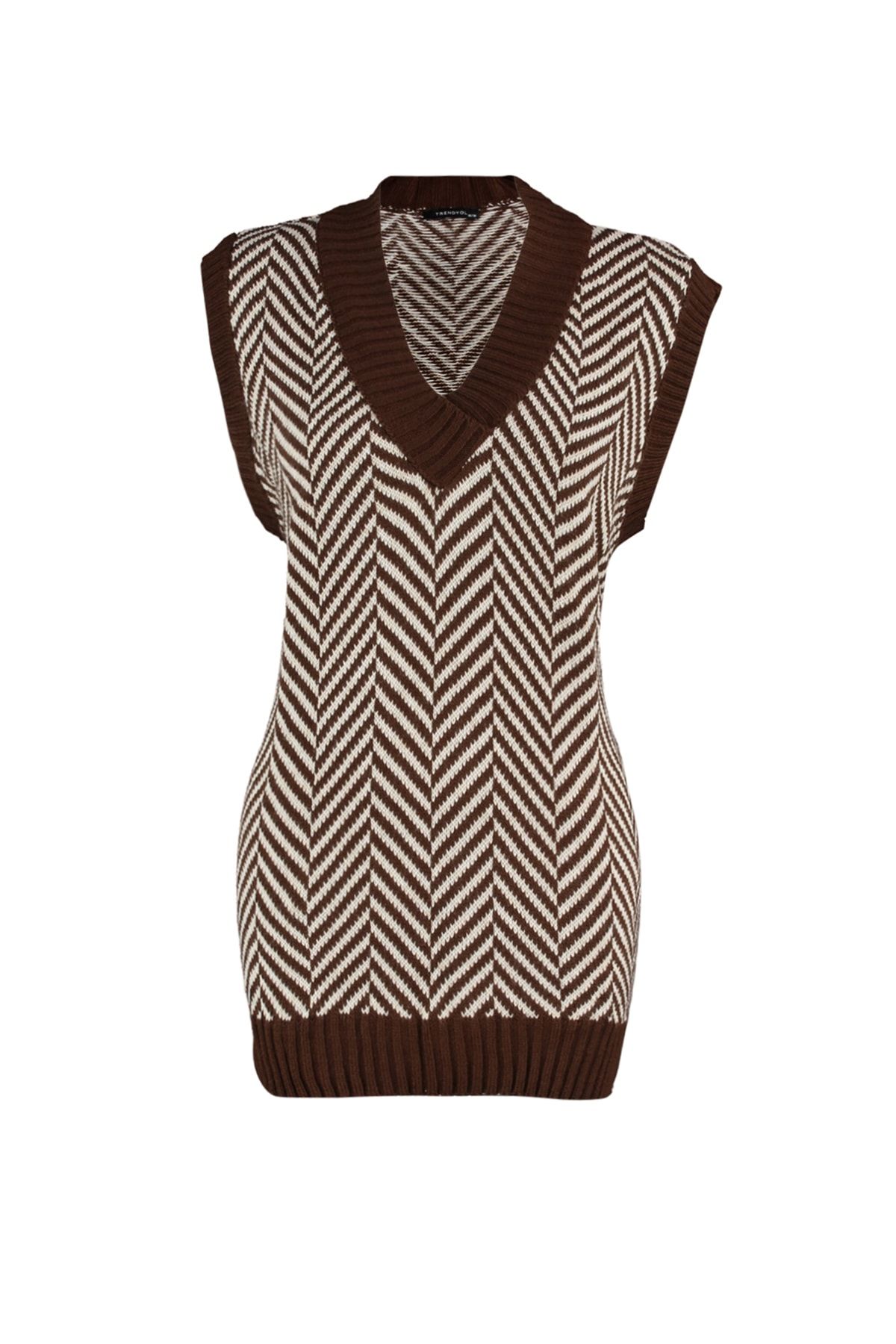 Trendyol Modest Kahverengi Triko Süveter TCTAW22UV0021 RN8439