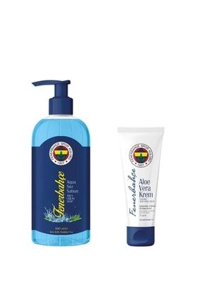 Doğal Aqua Sıvı Sabun 400 Ml + Doğal Aloe Vera Kremi 75 Ml fenerbahçe-şampuan-aloevera-kremi