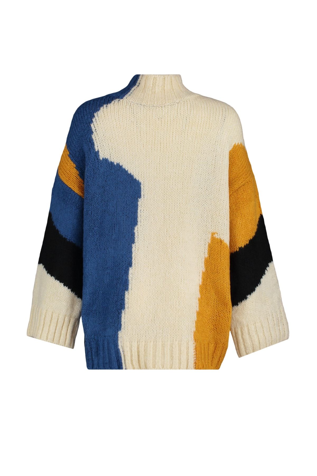 Trendyol Collection-Weite Passform - Weicher Strickpullover mit Farbblockdesign TWOAW20XS0047 6
