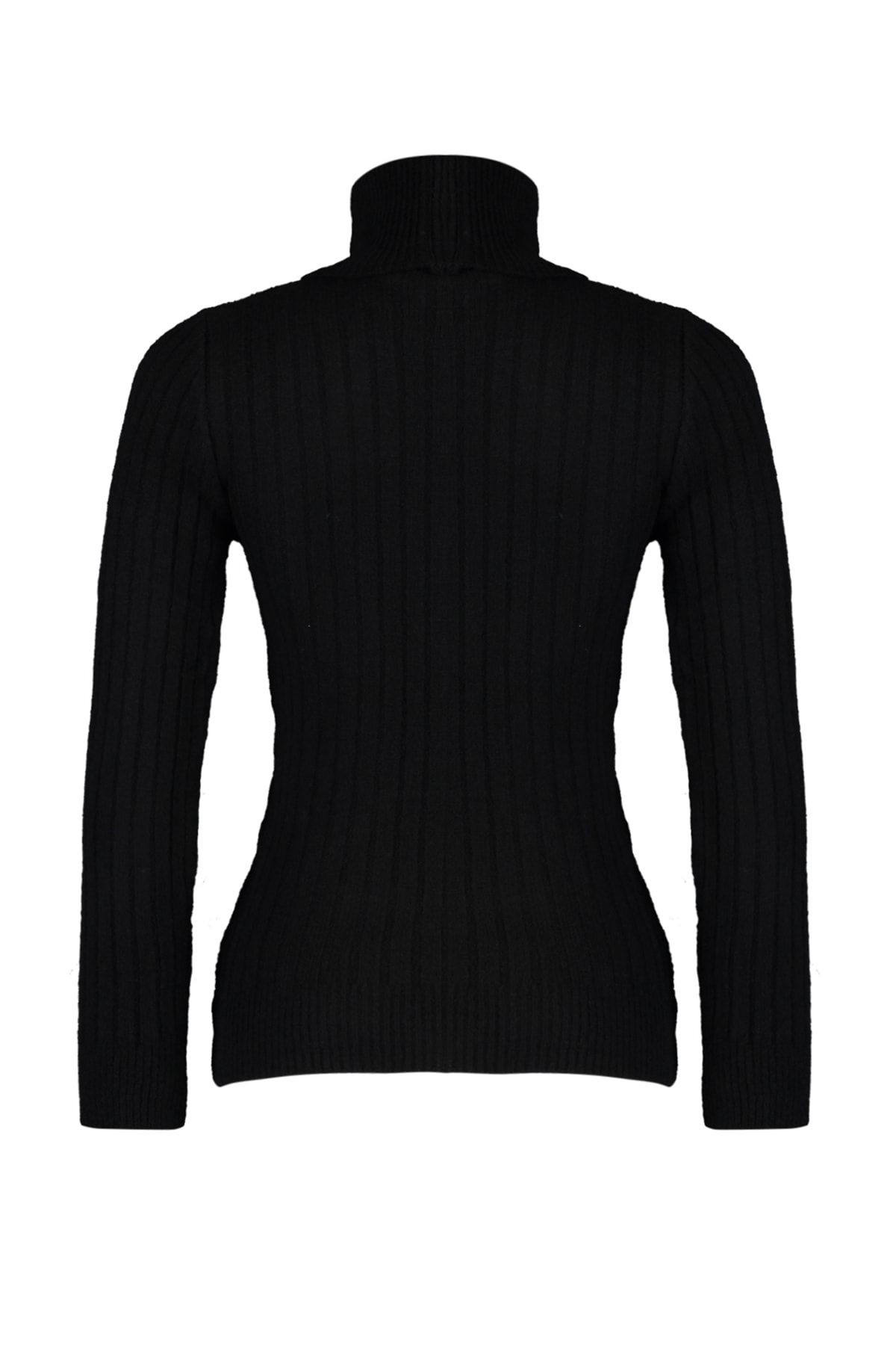 Trendyol Collection-Μαύρο πλεκτό πουλόβερ με απαλή υφή TWOAW20FV0133 6