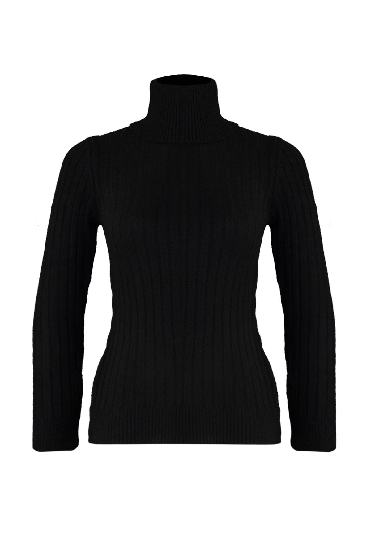 Trendyol Collection-Μαύρο πλεκτό πουλόβερ με απαλή υφή TWOAW20FV0133 7