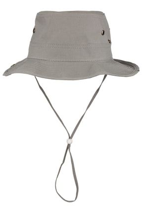 Arıcı Store Yazlık Katlanabilir Pamuk Açık Gri Renk Safari Şapka PY8071