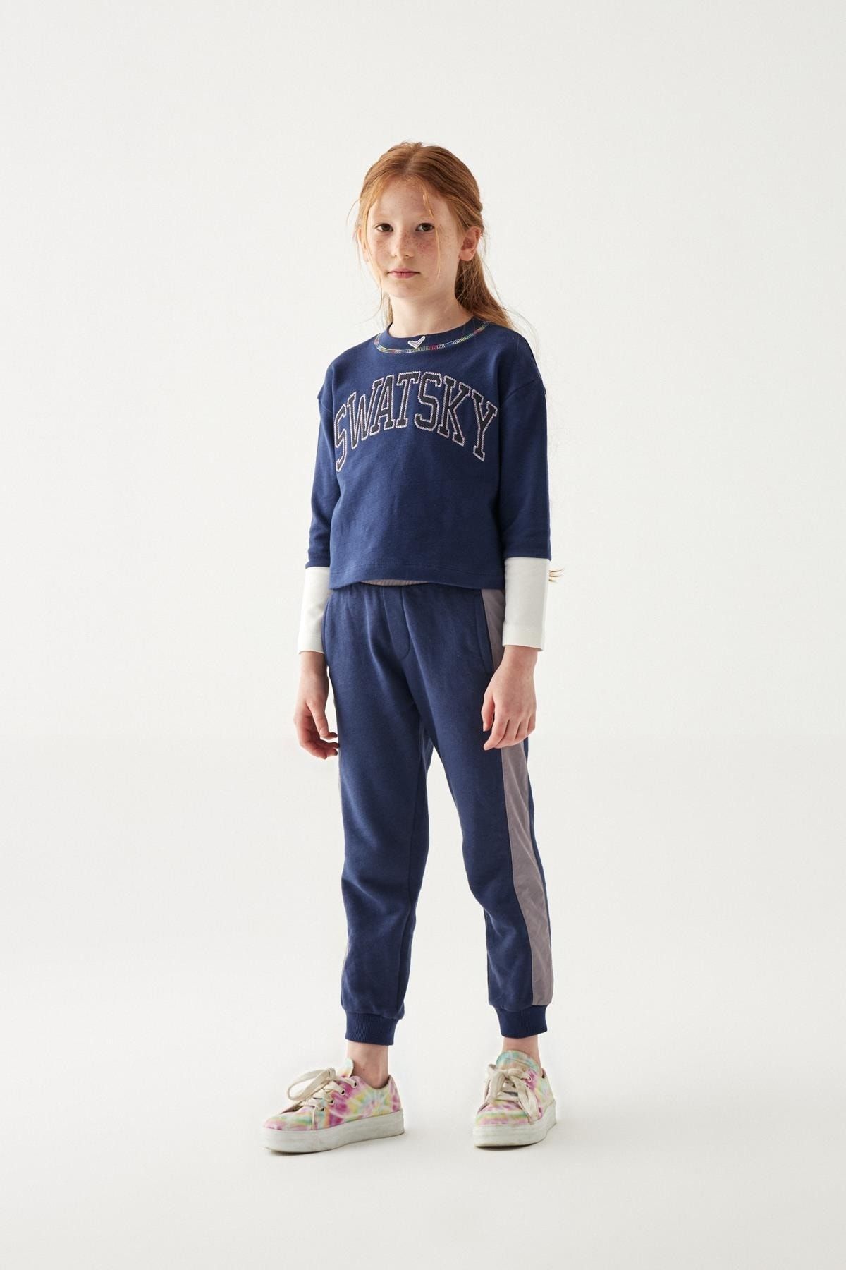 Girls navy blue t shirt clearance