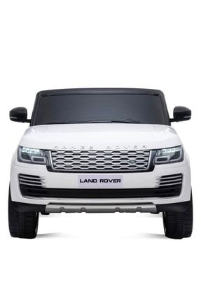 Tablet Ekran 24v Çift Akü Lisanslı Range Rover Akülü Araba 4 Motorlu Gerçek 4x4 Akülü Jip RangeRoverBeyaz