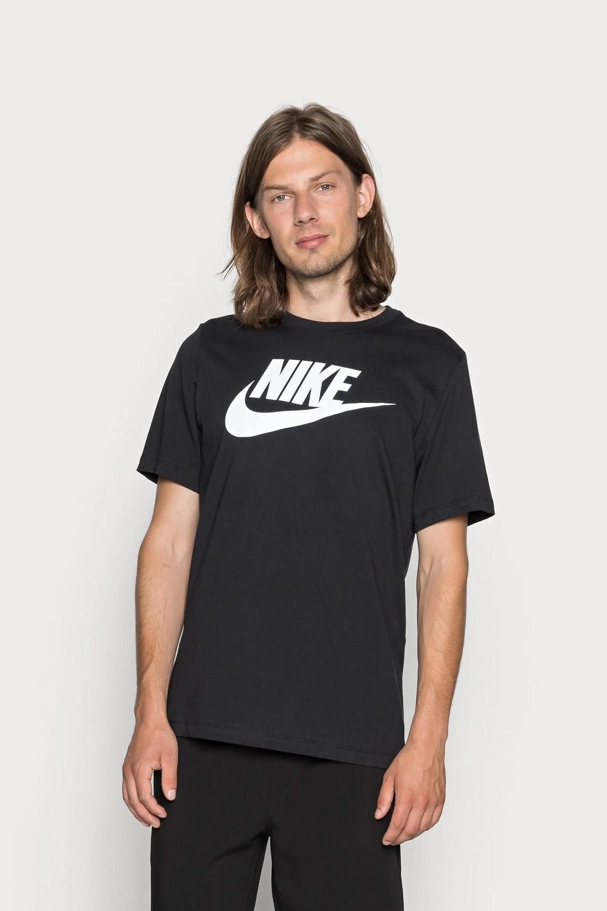 White nike shirt shop with black swoosh