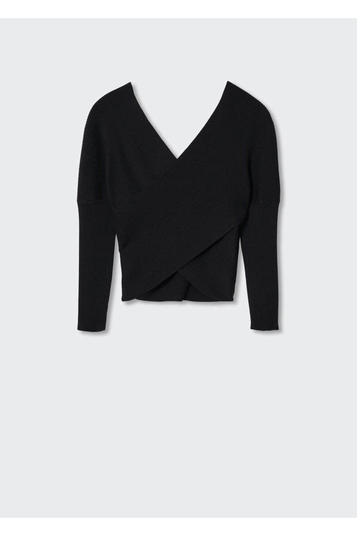 بافت و پلیور زنانه مشکی منگوMANGO | 37093842 اورجینال - تصویر 3